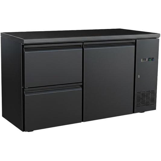 Professional 350L Undercounter Back Bar Refrigerator – 1 Door & 2 Drawers | JTA404
