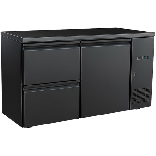 Professional 350L Undercounter Back Bar Refrigerator – 1 Door & 2 Drawers | JTA404