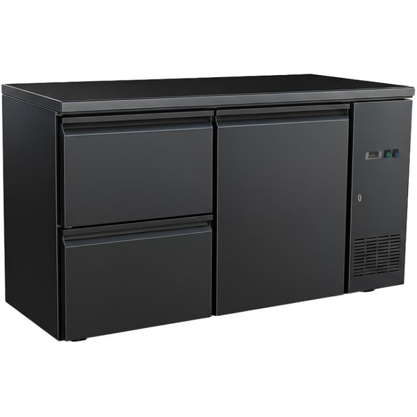 Professional 350L Undercounter Back Bar Refrigerator – 1 Door & 2 Drawers | JTA404