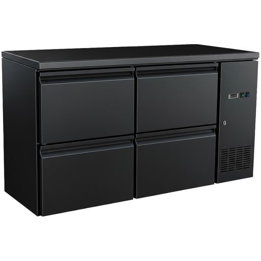 Professional 350L Undercounter Back Bar Refrigerator – 4 Heavy-Duty Drawers | JTA406
