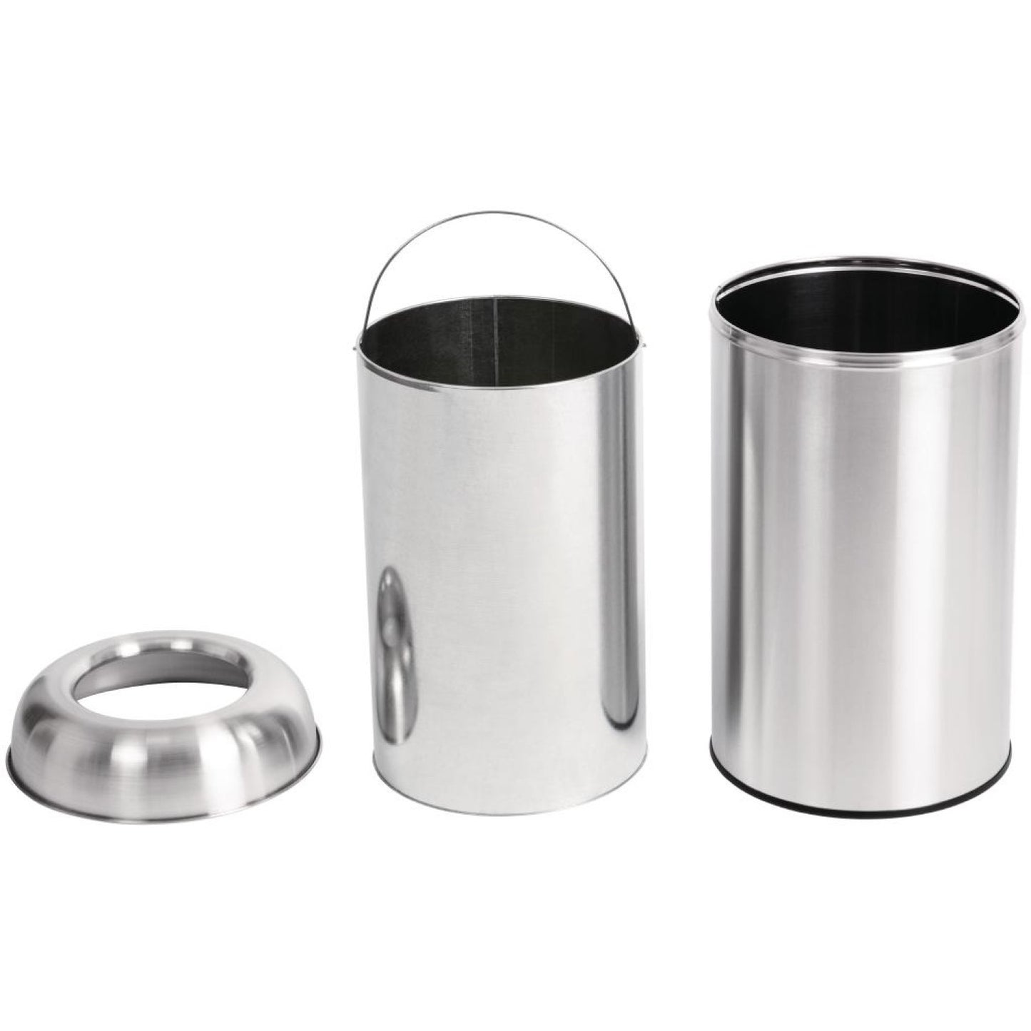 Commercial Open-Top Waste Bin 50 Litres Satin - JY9800