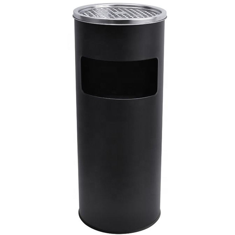 Commercial Ashtray Waste Bin 17 Litres Black - JYAB901BLACK