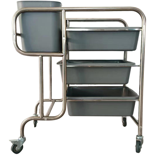 Professional Stainless Steel Bussing Trolley 800x460x950mm - JYXRC0472