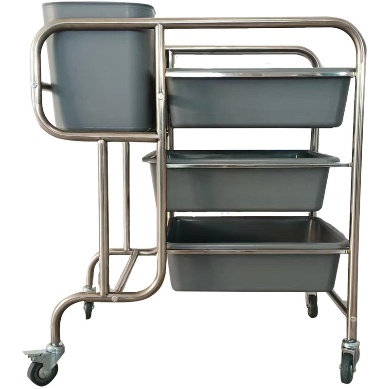 Professional Stainless Steel Bussing Trolley 800x460x950mm - JYXRC0472