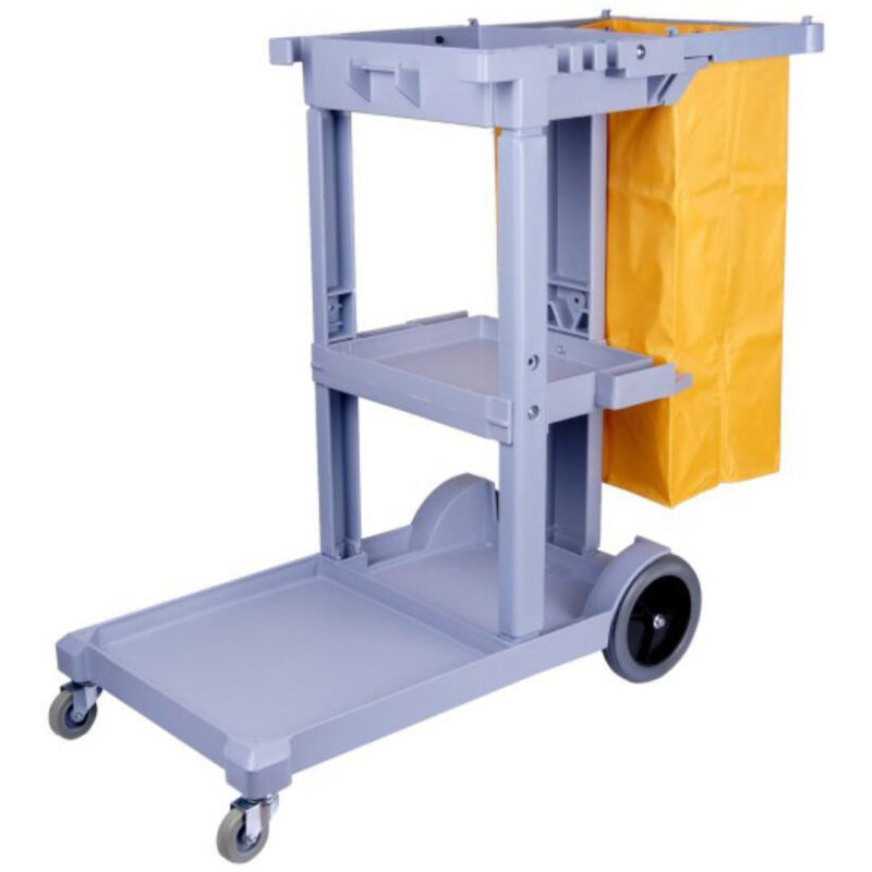 Professional Janitor/Cleaning Trolley Grey with Lid 1200x520x990mm - JYXMC301GREY
