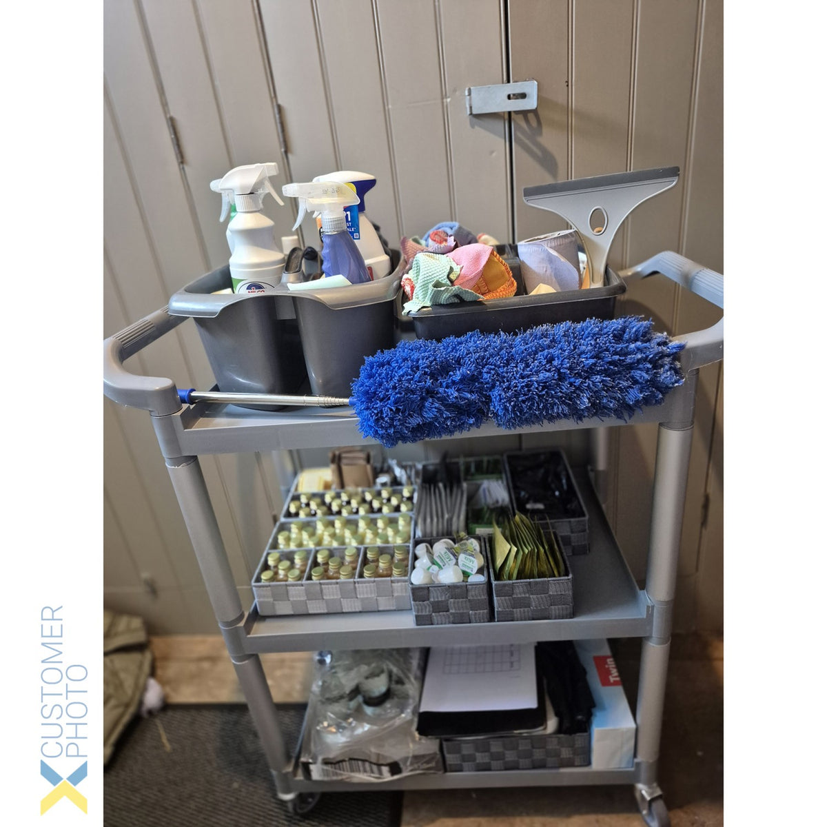 Professional Utility Trolley Multi-purpose 3 tier Grey 860x420x930mm - JYXUC405GREY