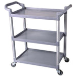 Adexa 3-Tier Utility Trolley 860x420x930mm Grey | Commercial Service Cart UK