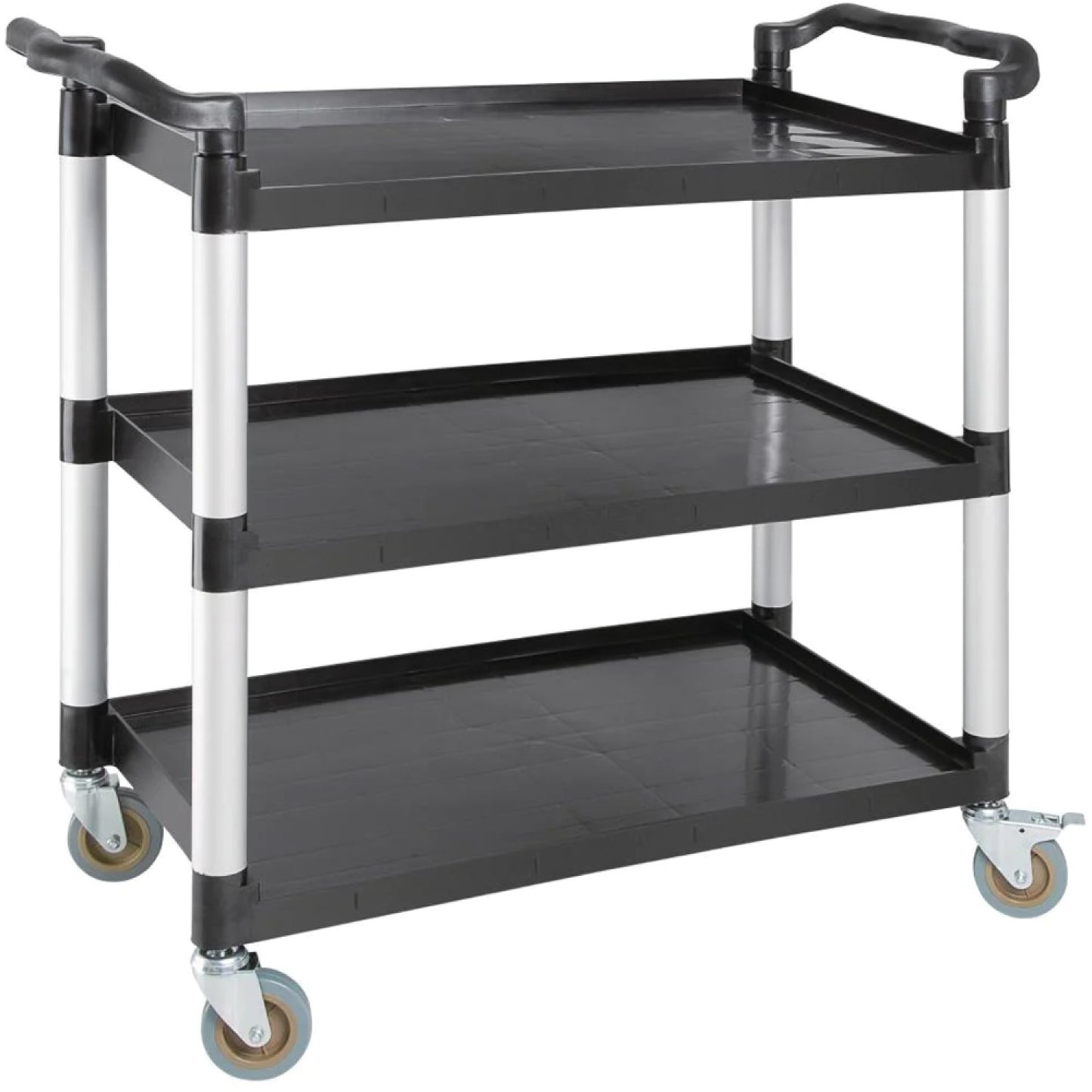 Professional Utility Trolley Multi-purpose 3 tier Black 860x420x930mm