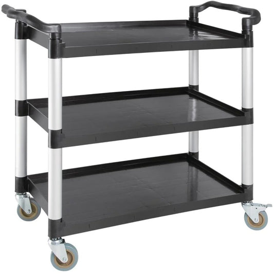 Professional Utility Trolley Multi-purpose 3 tier Black 1070x500x990mm