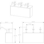 Commercial Condiment/Sauce Dispenser 3 pumps Stainless steel - JZS003
