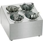 Commercial Cutlery Basket Holder 4 hole Stainless steel - KFB04B