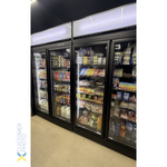 Commercial Display Refrigerator with Double Glass door & Canopy 1000 litres Black - KLG1253