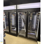 Commercial Display Refrigerator with Double Glass door & Canopy 1000 litres Black - KLG1253