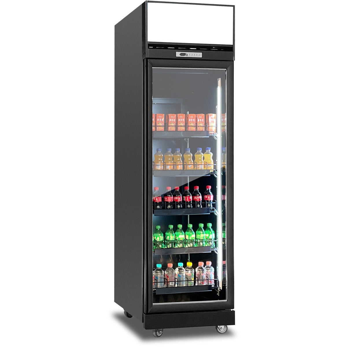 Commercial Display Refrigerator with Glass door & Canopy 600 litres Black - KLG750