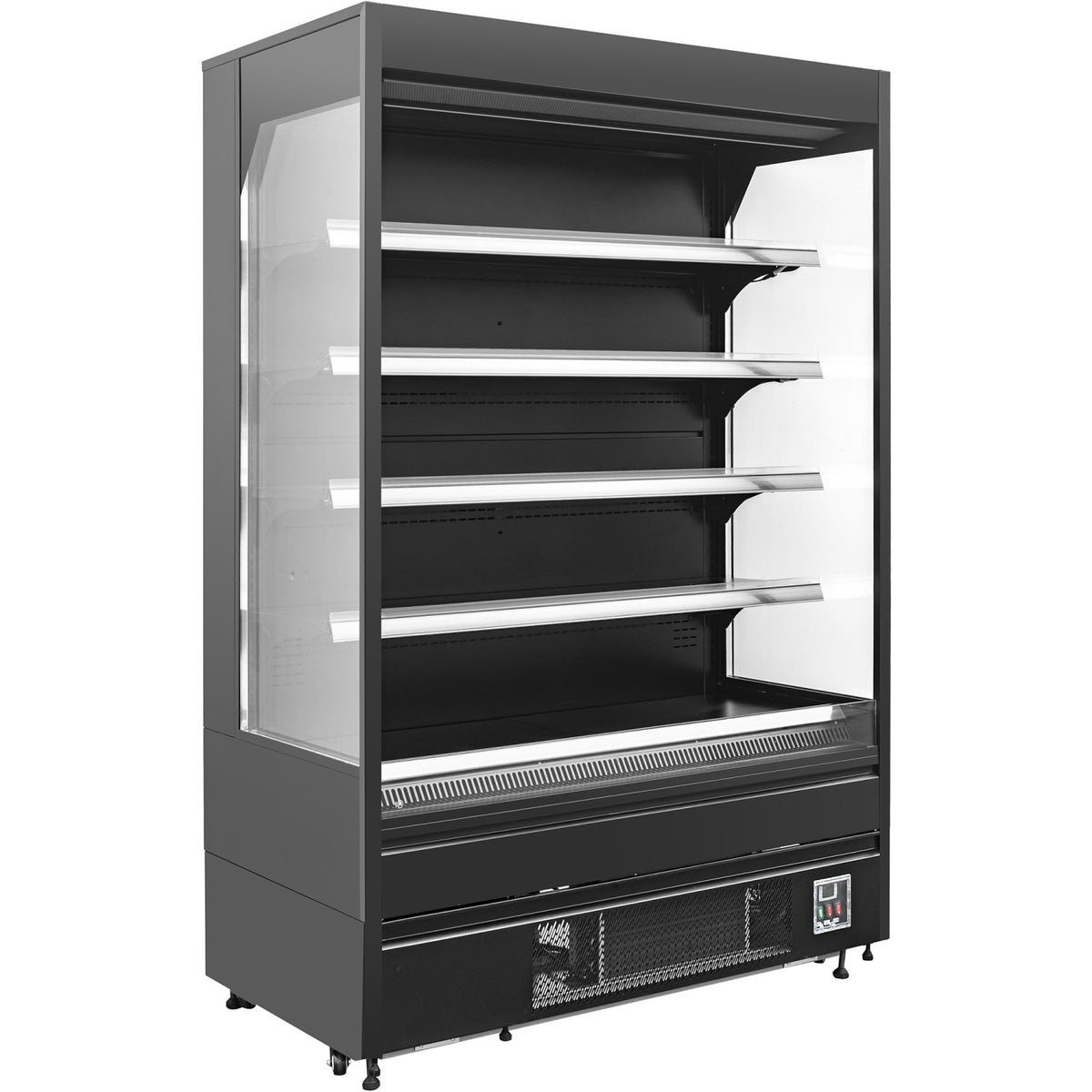 Wall Cabinet Multi Deck Refrigerator Night Curtain Black 1000x700x1980mm - BLUEL136