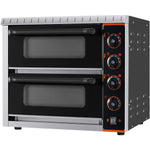 Commercial Double Pizza oven Electric 2 chamber 420x400 Mechanical controls 3kW - KNGEP04