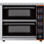 Commercial Double Pizza oven Electric 2 chamber 420x400 Mechanical controls 3kW - KNGEP04