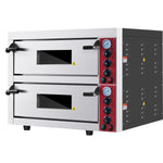 Commercial Double Pizza oven Electric 2 chamber 660x660mm Mechanical controls 9kW - KNGEP8T
