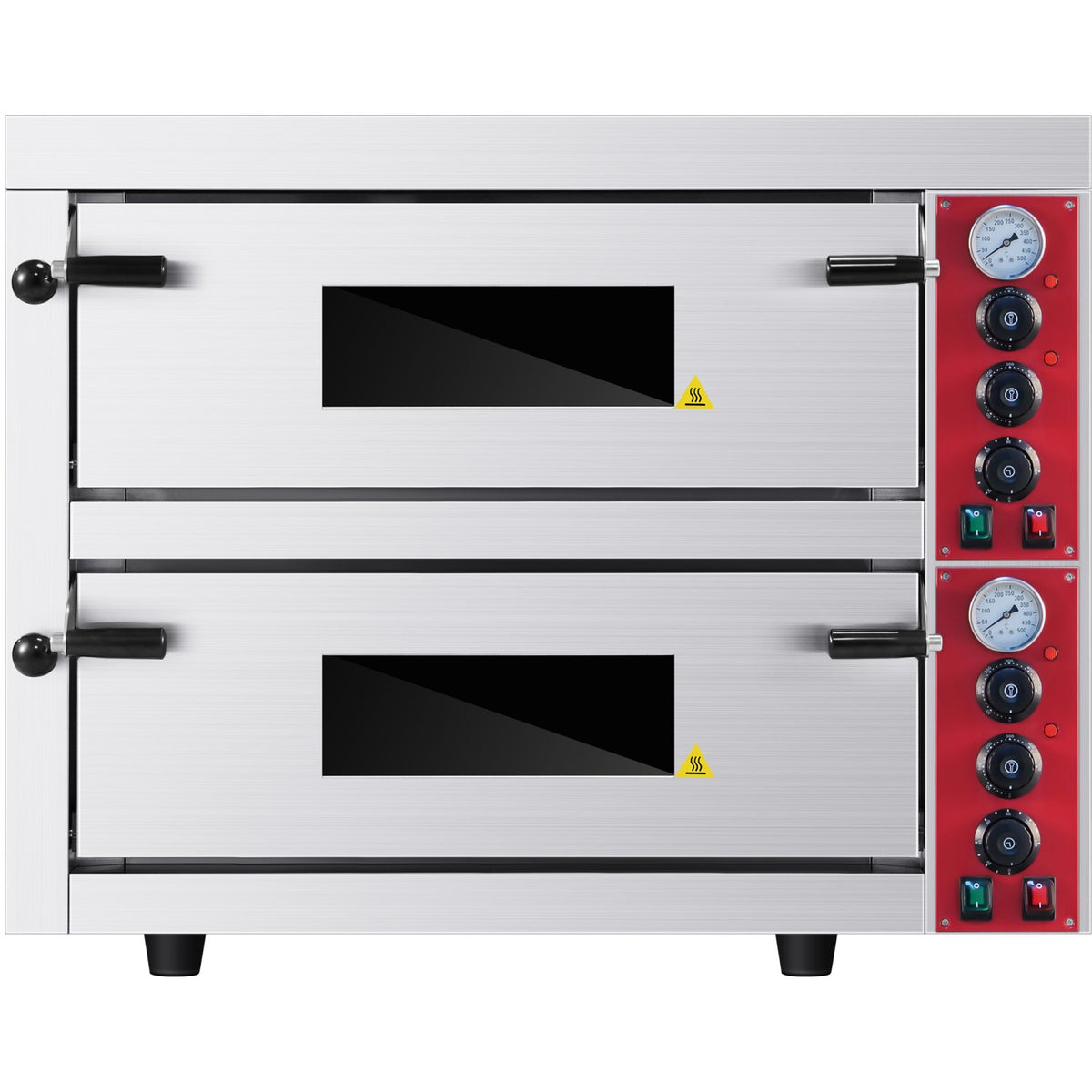 Commercial Double Pizza oven Electric 2 chamber 660x660mm Mechanical controls 9kW - KNGEP8T