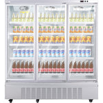 Commercial Upright Display Refrigerator 1575 Litres 3 Glass Doors 5 Shelves Ventilated Cooling 1875x740x2100mm - KOBE204