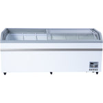 Commercial Horizontal Display Freezer 700 Litres 2 Glass Doors 6 Shelves 2000x757x858mm Ventilated Cooling - KOBE216