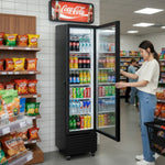 Commercial Upright Display Refrigerator 217 Litres Single Glass Door 5 Shelves Ventilated Cooling 500x580x2013mm - KOBE306