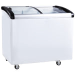 Commercial Horizontal Display Freezer with Baskets 365 Litres 2 Glass Doors Ventilated Cooling 1280x650x910mm - KOBE312