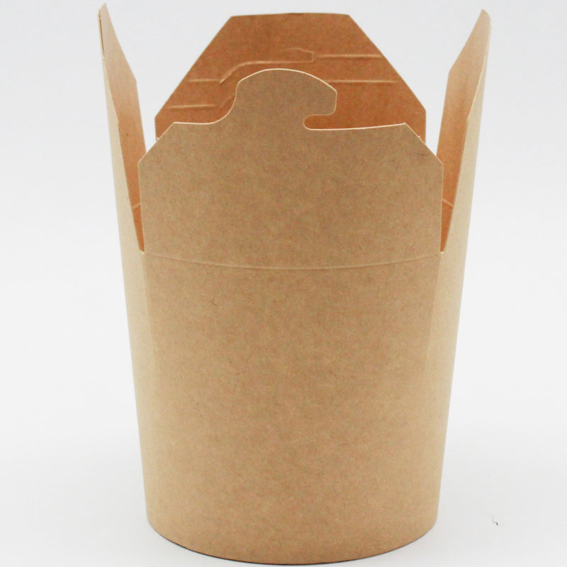 500pcs Kraft Noodle Box 26oz/769ml PE - KPNB26OZ