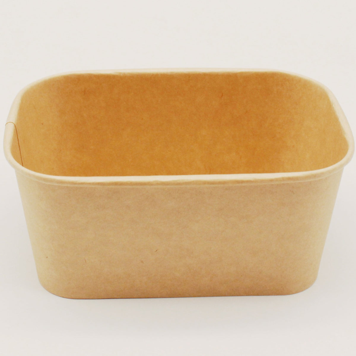 300pcs Kraft Rectangular Bowl 1000ml PE - KPRB1000