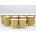 500pcs Kraft Ripple Wall Coffee Cup 16oz/473ml PE - KR16OZ