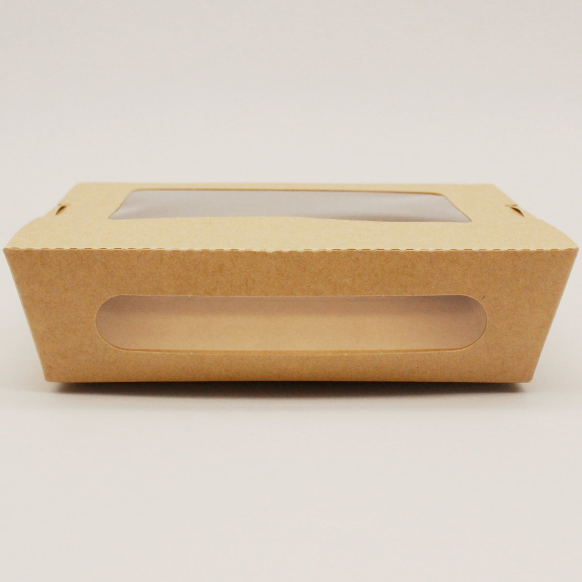 300pcs Kraft Salad Box with window 900ml PE - KSBWINDOW900