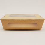 300pcs Kraft Salad Box with window 900ml PE - KSBWINDOW900