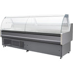 Serve Over Deli Counter Curved Glass Front 2500x850x1200mm - BLUEL414