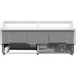 Serve Over Deli Counter Curved Glass Front 2500x850x1200mm - BLUEL414