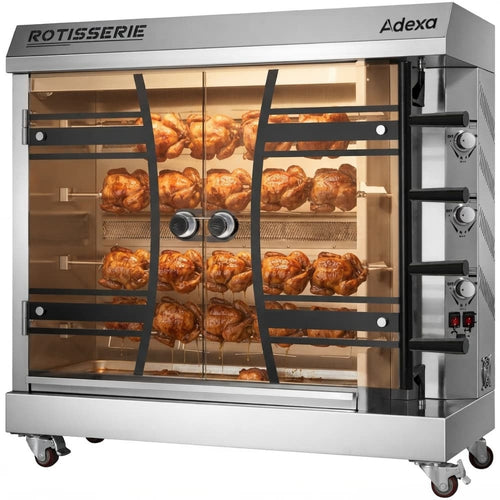 Commercial Gas Chicken Rotisserie Oven 16 Chickens - 4 Rods 1170x480x1130mm - KTQ4B