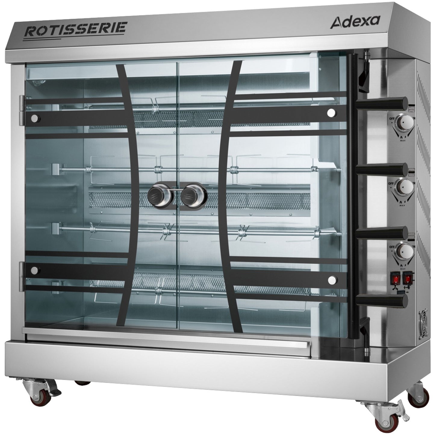 Commercial Gas Chicken Rotisserie Oven 16 Chickens - 4 Rods 1170x480x1130mm - KTQ4B