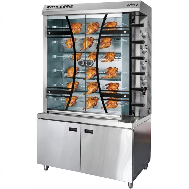 Commercial Gas Chicken Rotisserie Oven with Cabinet 6 Rods 1170x580x1990mm - KTQ6BC