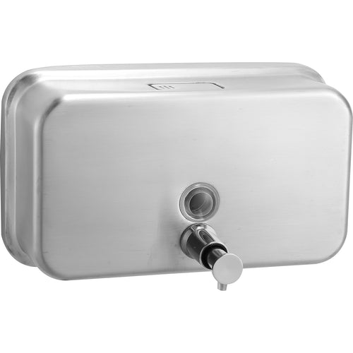 Commercial Wall Mounted Manual Soap Dispenser Brushed Chrome - KW7263