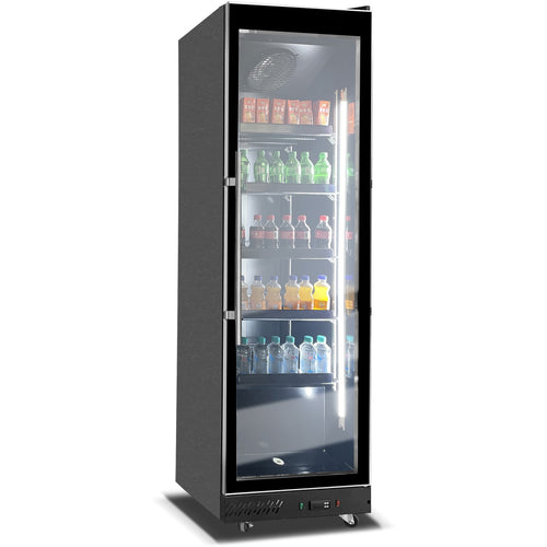 Commercial Display Refrigerator with Single Glass door 400 litres Black - KXG620BLACK