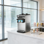 Commercial Countertop Soft Serve Ice Cream Machine 18-20L/H 1300W R290 Twin Flavour - ZBBQL128