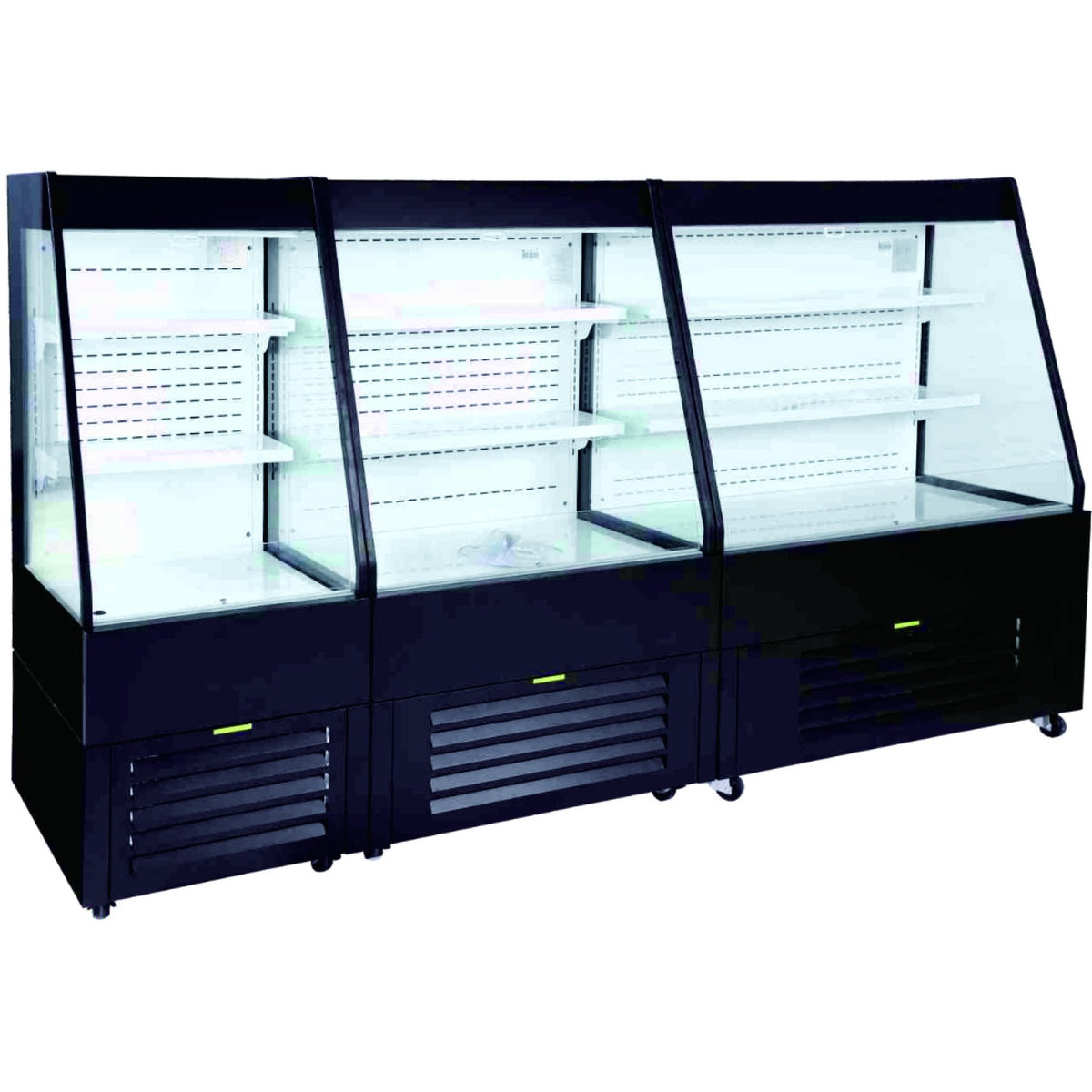 Multi Deck Refrigerator 200 litres with Night Curtain Black 600x700x1540mm - LG1000M2W