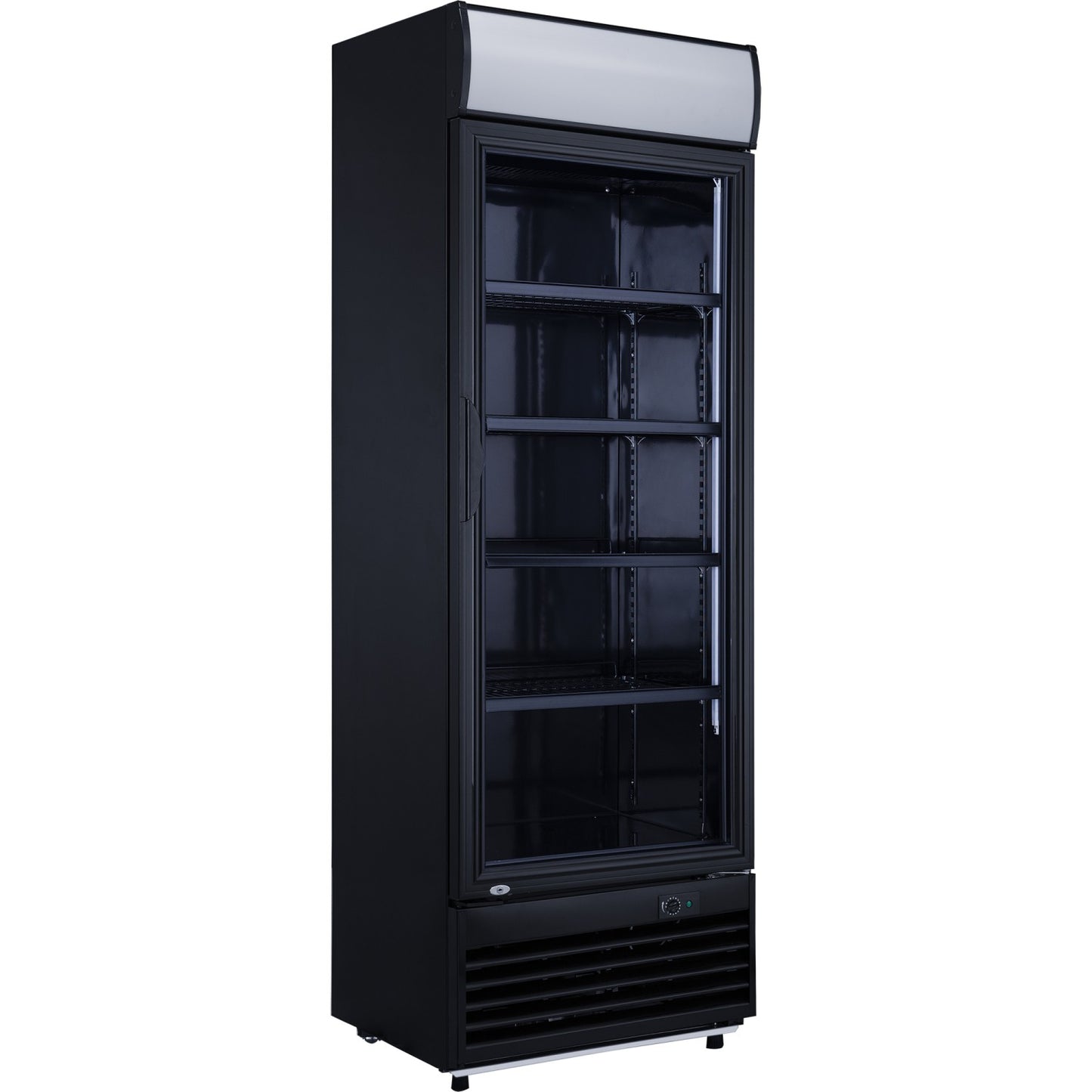 Professional 282L Upright Glass Door Commercial Drink Cooler – Black | LG282BBLACK