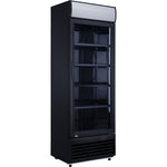 Professional 282L Upright Glass Door Commercial Drink Cooler – Black | LG282BBLACK