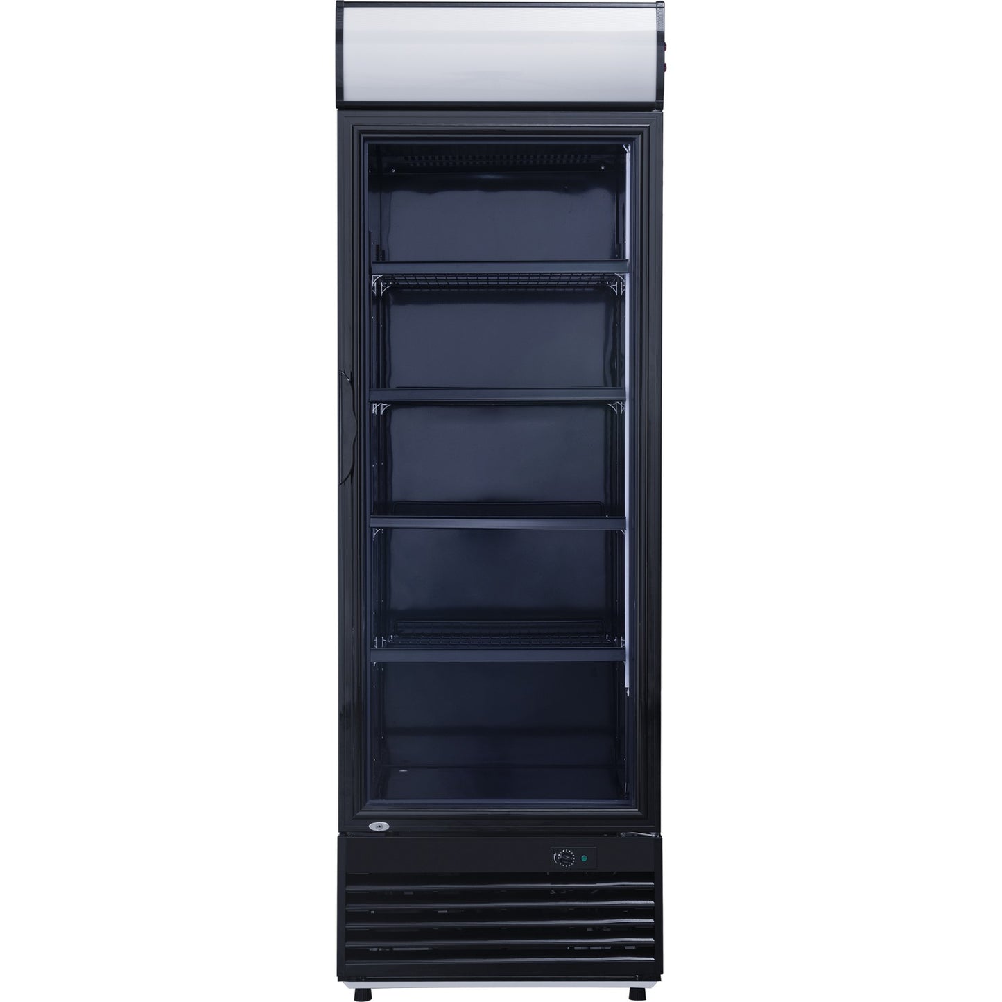 Professional 282L Upright Glass Door Commercial Drink Cooler – Black | LG282BBLACK