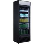 Professional 282L Upright Glass Door Commercial Drink Cooler – Black | LG282BBLACK