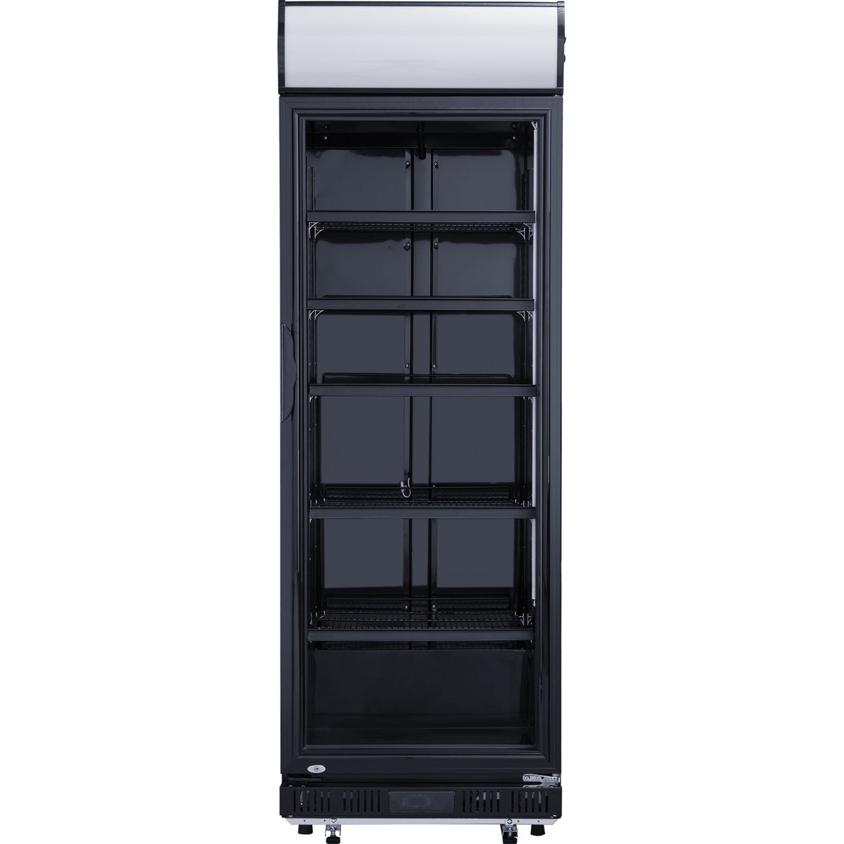 Commercial Drink cooler Upright 402 litres Dynamic cooling Hinged glass door Black Canopy light - LG402DFBLACK