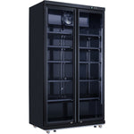 Commercial Bottle cooler Upright 773 litres Fan cooling Twin hinged doors Black - LG805ABLACK
