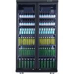 Commercial Bottle cooler Upright 773 litres Fan cooling Twin hinged doors Black - LG805ABLACK
