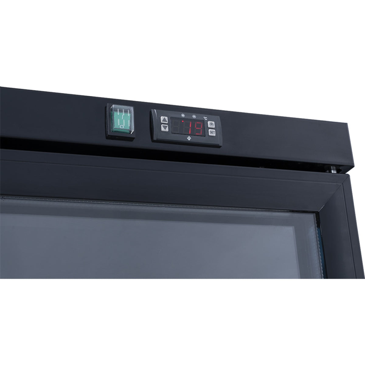 Commercial Bottle cooler Upright 773 litres Fan cooling Twin hinged doors Black - LG805ABLACK