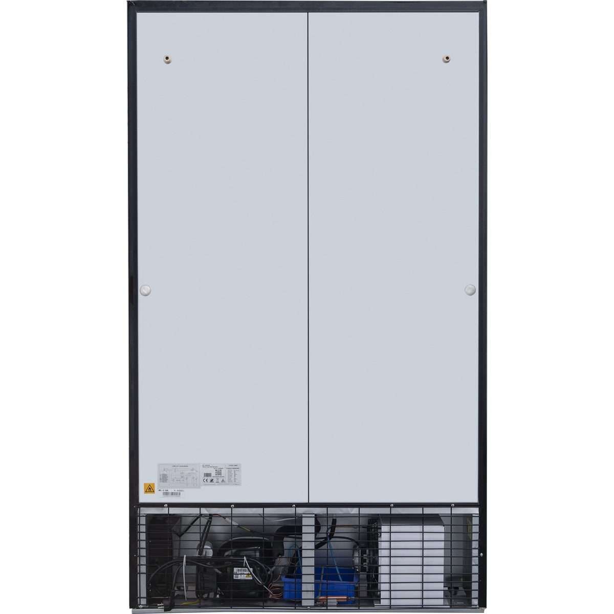 Commercial Bottle cooler Upright 773 litres Fan cooling Twin hinged doors Black Canopy Light - LG805BBLACK